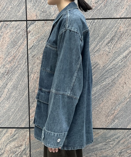 DouDou（ドゥドゥ）の「【WEB限定】デニムジャケット（デニムジャケット・レディース・ネイビー・FREE）」の14枚目の写真