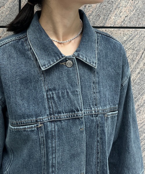 DouDou（ドゥドゥ）の「【WEB限定】デニムジャケット（デニムジャケット・レディース・ネイビー・FREE）」の18枚目の写真