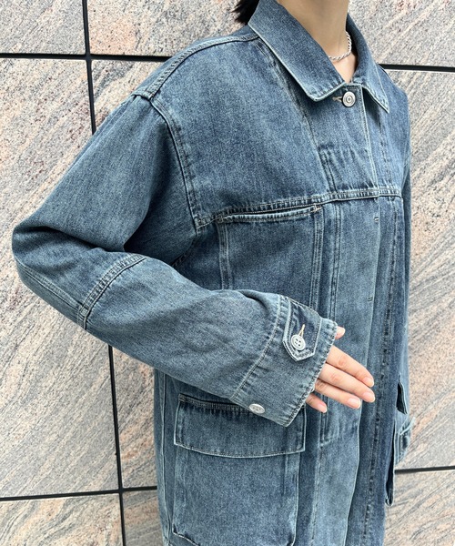 DouDou（ドゥドゥ）の「【WEB限定】デニムジャケット（デニムジャケット・レディース・ネイビー・FREE）」の20枚目の写真