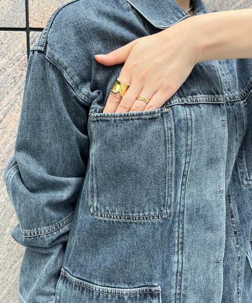 DouDou（ドゥドゥ）の「【WEB限定】デニムジャケット（デニムジャケット・レディース・ネイビー・FREE）」の21枚目の写真