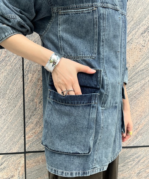 DouDou（ドゥドゥ）の「【WEB限定】デニムジャケット（デニムジャケット・レディース・ネイビー・FREE）」の22枚目の写真