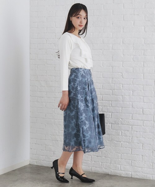 極美品　archivio シルバースカート　撥水加工38 極美品 archivio シルバースカート 撥水加工38