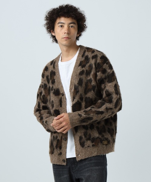 BAYFLOW（ベイフロー）の「7ゲージミックス柄ニットカーディガン（カーディガン/ボレロ・メンズ・グレー/ブラウン/イエロー・MEDIUM/LARGE）」の2枚目の写真