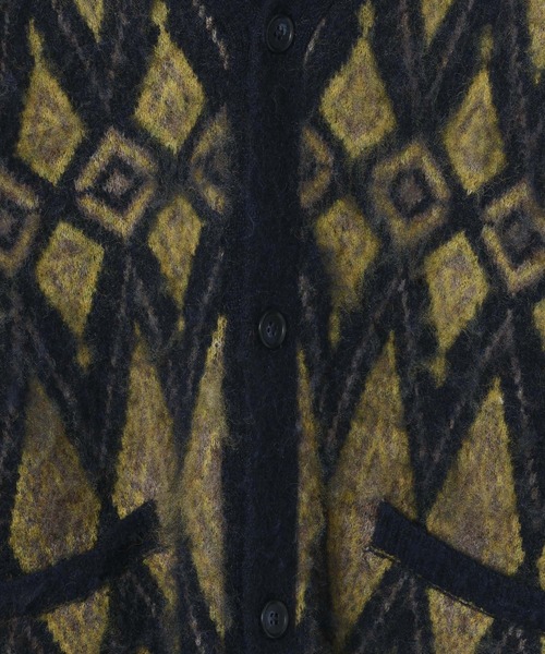 BAYFLOW（ベイフロー）の「7ゲージミックス柄ニットカーディガン（カーディガン/ボレロ・メンズ・グレー/ブラウン/イエロー・MEDIUM/LARGE）」の17枚目の写真