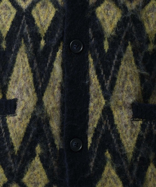 BAYFLOW（ベイフロー）の「7ゲージミックス柄ニットカーディガン（カーディガン/ボレロ・メンズ・グレー/ブラウン/イエロー・MEDIUM/LARGE）」の18枚目の写真