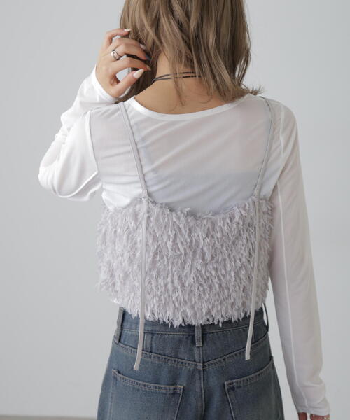 FREE'S MART(フリーズマート)の「テープヤーンキャミソールビスチェ(キャミソール・レディース・ブラック/ホワイト/グレー・FREE)」の16枚目の写真