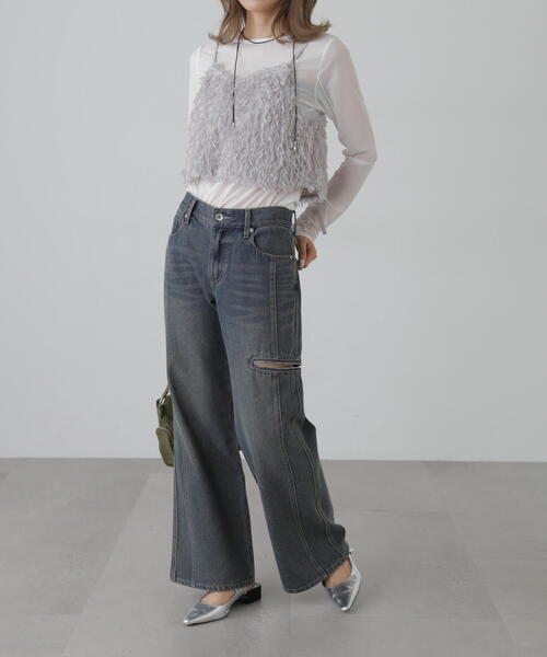 FREE'S MART(フリーズマート)の「テープヤーンキャミソールビスチェ(キャミソール・レディース・ブラック/ホワイト/グレー・FREE)」の17枚目の写真