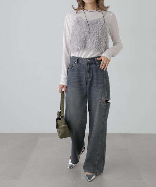 FREE'S MART(フリーズマート)の「テープヤーンキャミソールビスチェ(キャミソール・レディース・ブラック/ホワイト/グレー・FREE)」の18枚目の写真