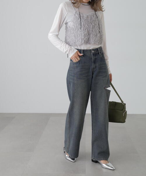 FREE'S MART(フリーズマート)の「テープヤーンキャミソールビスチェ(キャミソール・レディース・ブラック/ホワイト/グレー・FREE)」の19枚目の写真