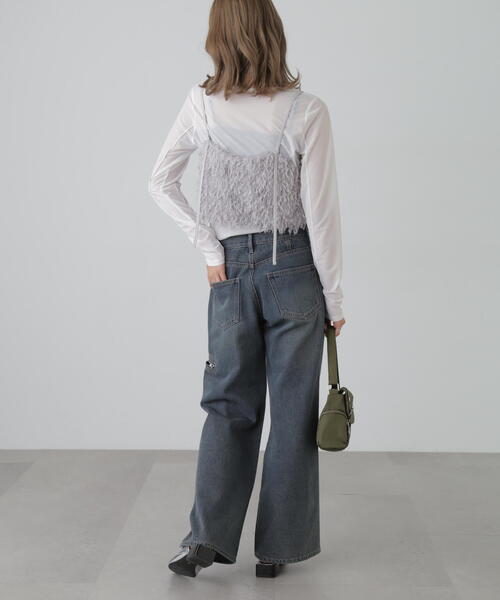 FREE'S MART(フリーズマート)の「テープヤーンキャミソールビスチェ(キャミソール・レディース・ブラック/ホワイト/グレー・FREE)」の20枚目の写真