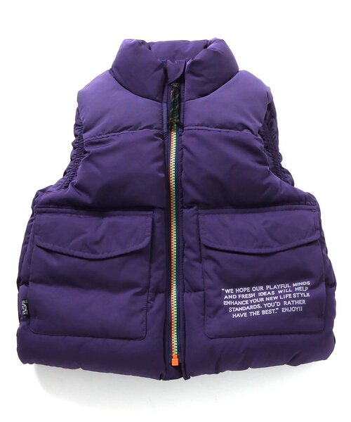 BREEZE(ブリーズ)の「【WEB限定】ふわ軽インサレーションベスト(ダウンベスト・キッズ・カーキ/ブラック/レインボー/イエロー/パープル・140/130/120/110/100/90/80)」の3枚目の写真