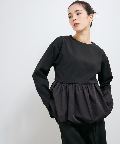 【セール】【セットアップ対応】バルーンドッキングブラウス（シャツ/ブラウス）｜LE CERCLE par rope'（ルセルクルパーロペ）