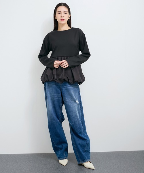 【セール】【セットアップ対応】バルーンドッキングブラウス（シャツ/ブラウス）｜LE CERCLE par rope'（ルセルクルパーロペ）