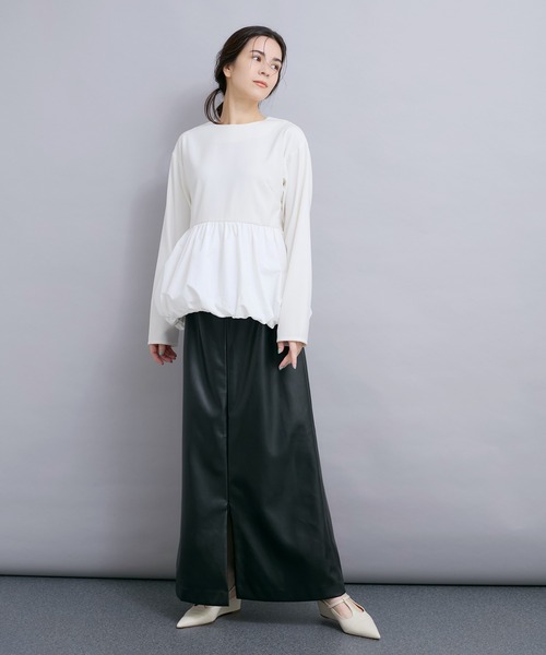 【セール】【セットアップ対応】バルーンドッキングブラウス（シャツ/ブラウス）｜LE CERCLE par rope'（ルセルクルパーロペ）