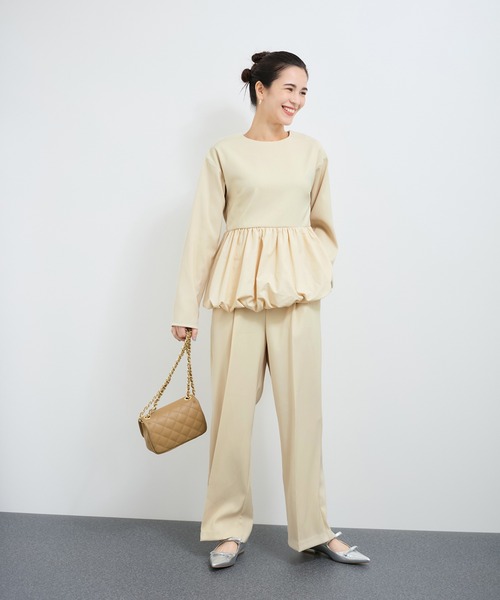 【セール】【セットアップ対応】バルーンドッキングブラウス（シャツ/ブラウス）｜LE CERCLE par rope'（ルセルクルパーロペ）