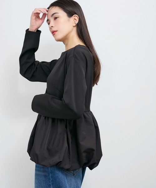 【セール】【セットアップ対応】バルーンドッキングブラウス（シャツ/ブラウス）｜LE CERCLE par rope'（ルセルクルパーロペ）