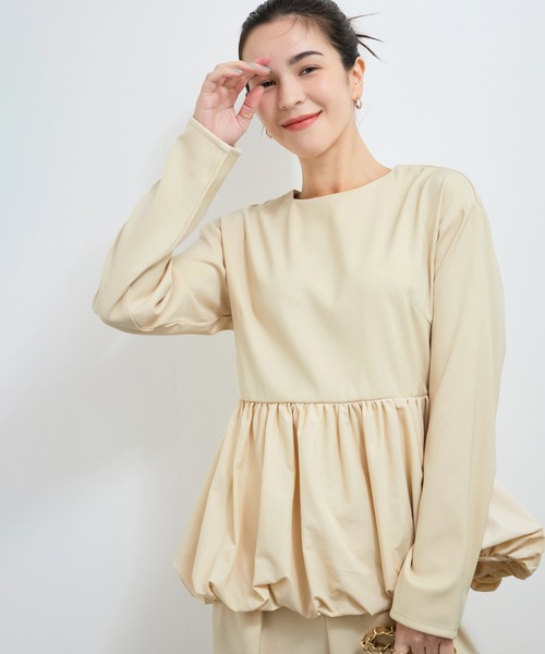 【セール】【セットアップ対応】バルーンドッキングブラウス（シャツ/ブラウス）｜LE CERCLE par rope'（ルセルクルパーロペ）