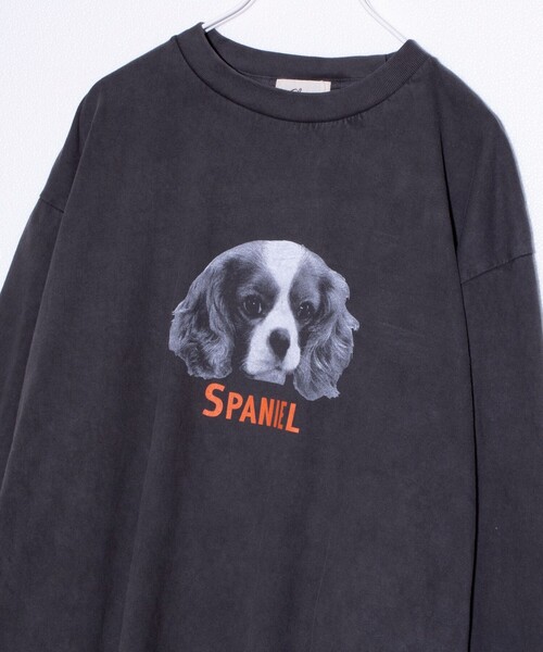 GLOSTER（グロスター）の「【GLOSTER/グロスター】DOG&CAT 犬猫プリント ピグメント プリントロンT 長袖Tシャツ（Tシャツ/カットソー・メンズ・ブラック系その他/ブラック系その他3/ブラック系その他5/その他/ブラック系その他2/ブラック系その他4/ブラック系その他6/ブラック系その他7・S/M/L）」の3枚目の写真