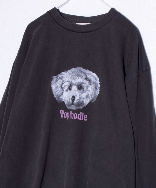 GLOSTER（グロスター）の「【GLOSTER/グロスター】DOG&CAT 犬猫プリント ピグメント プリントロンT 長袖Tシャツ（Tシャツ/カットソー・メンズ・ブラック系その他/ブラック系その他3/ブラック系その他5/その他/ブラック系その他2/ブラック系その他4/ブラック系その他6/ブラック系その他7・S/M/L）」の6枚目の写真