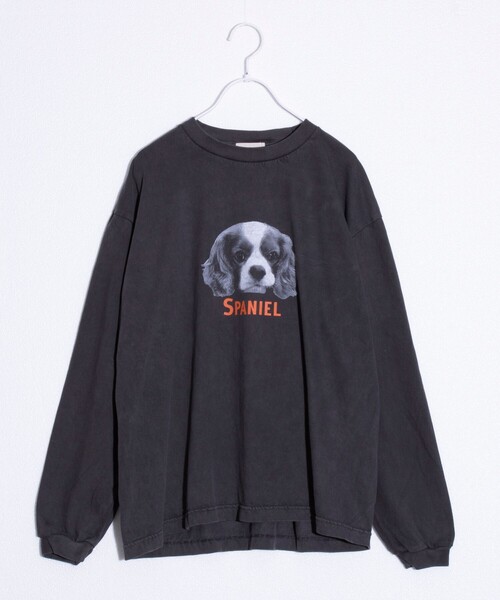 GLOSTER（グロスター）の「【GLOSTER/グロスター】DOG&CAT 犬猫プリント ピグメント プリントロンT 長袖Tシャツ（Tシャツ/カットソー・メンズ・ブラック系その他/ブラック系その他3/ブラック系その他5/その他/ブラック系その他2/ブラック系その他4/ブラック系その他6/ブラック系その他7・S/M/L）」の9枚目の写真