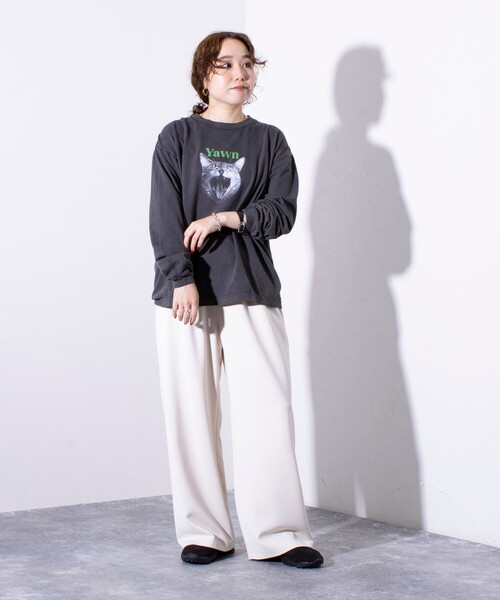 GLOSTER（グロスター）の「【GLOSTER/グロスター】DOG&CAT 犬猫プリント ピグメント プリントロンT 長袖Tシャツ（Tシャツ/カットソー・メンズ・ブラック系その他/ブラック系その他3/ブラック系その他5/その他/ブラック系その他2/ブラック系その他4/ブラック系その他6/ブラック系その他7・S/M/L）」の16枚目の写真