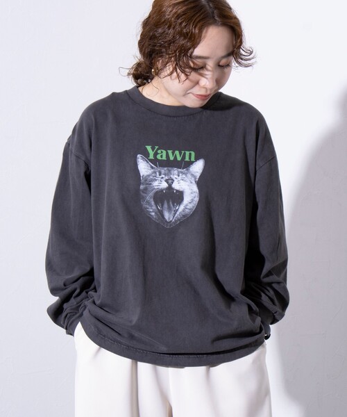 GLOSTER（グロスター）の「【GLOSTER/グロスター】DOG&CAT 犬猫プリント ピグメント プリントロンT 長袖Tシャツ（Tシャツ/カットソー・メンズ・ブラック系その他/ブラック系その他3/ブラック系その他5/その他/ブラック系その他2/ブラック系その他4/ブラック系その他6/ブラック系その他7・S/M/L）」の17枚目の写真