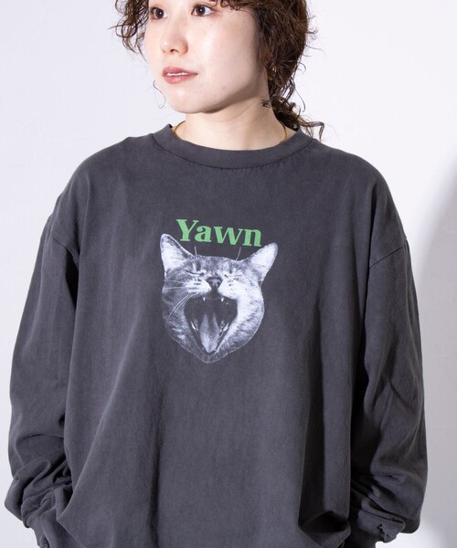 GLOSTER（グロスター）の「【GLOSTER/グロスター】DOG&CAT 犬猫プリント ピグメント プリントロンT 長袖Tシャツ（Tシャツ/カットソー・メンズ・ブラック系その他/ブラック系その他3/ブラック系その他5/その他/ブラック系その他2/ブラック系その他4/ブラック系その他6/ブラック系その他7・S/M/L）」の18枚目の写真