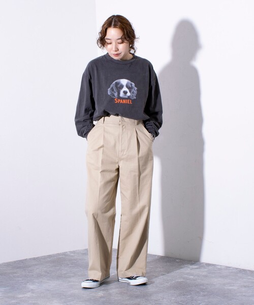 GLOSTER（グロスター）の「【GLOSTER/グロスター】DOG&CAT 犬猫プリント ピグメント プリントロンT 長袖Tシャツ（Tシャツ/カットソー・メンズ・ブラック系その他/ブラック系その他3/ブラック系その他5/その他/ブラック系その他2/ブラック系その他4/ブラック系その他6/ブラック系その他7・S/M/L）」の19枚目の写真