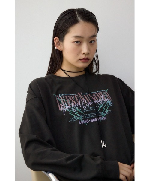 AZUL by moussy（アズールバイマウジー）の「ビンテージプリントウラケプルオーバー（スウェット・レディース・ブルー系その他/ピンク系その他・FREE）」の3枚目の写真