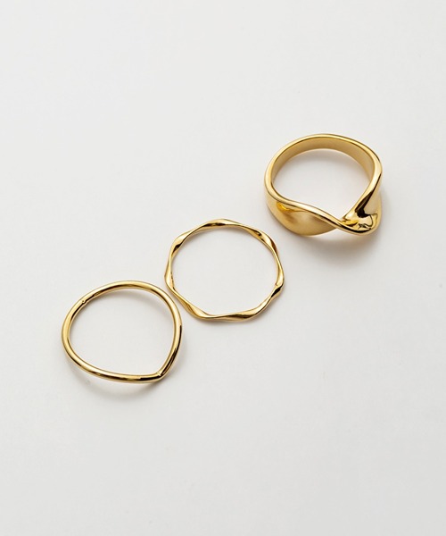 ciite'(シーテ)の「ねじれリング 5セット / five ring set(リング・レディース・ゴールド/シルバー・FREE)」の4枚目の写真