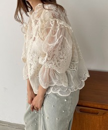 antic rag | レースフリルハイネックブラウス(シャツ/ブラウス)