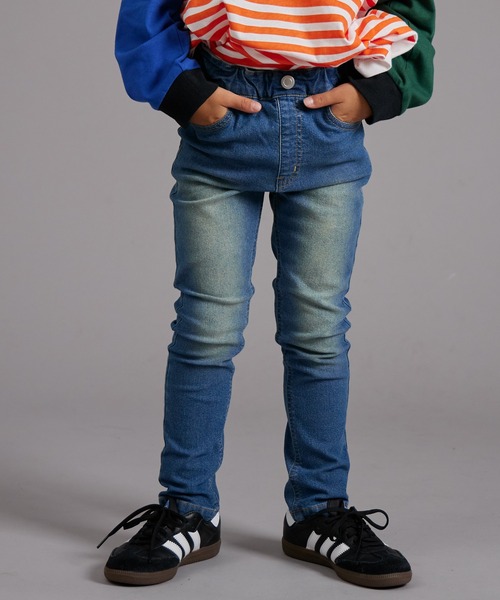 PAIRMANON STREET（ペアマノンストリート）の「【PAIRMANON STREET】スキニー デニム パンツ（デニムパンツ・キッズ・ブラック/ブルー/インディゴブルー・90/120/150/160/100/110/130/140）」の3枚目の写真