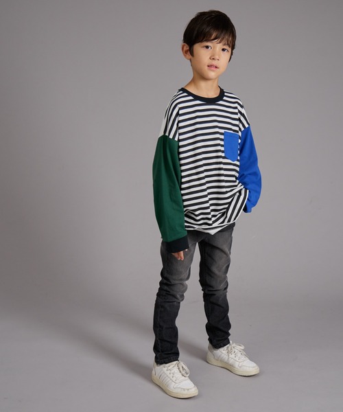 PAIRMANON STREET（ペアマノンストリート）の「【PAIRMANON STREET】スキニー デニム パンツ（デニムパンツ・キッズ・ブラック/ブルー/インディゴブルー・90/120/150/160/100/110/130/140）」の4枚目の写真