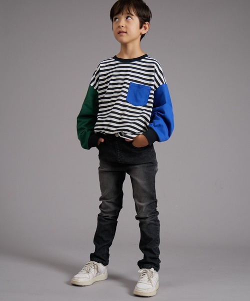 PAIRMANON STREET（ペアマノンストリート）の「【PAIRMANON STREET】スキニー デニム パンツ（デニムパンツ・キッズ・ブラック/ブルー/インディゴブルー・90/120/150/160/100/110/130/140）」の5枚目の写真