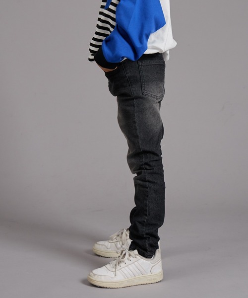 PAIRMANON STREET（ペアマノンストリート）の「【PAIRMANON STREET】スキニー デニム パンツ（デニムパンツ・キッズ・ブラック/ブルー/インディゴブルー・90/120/150/160/100/110/130/140）」の6枚目の写真