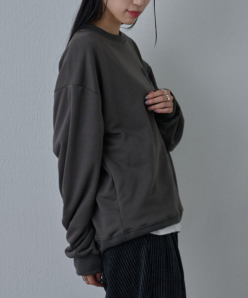 COLONY 2139(コロニートゥーワンスリーナイン)の「シグネチャー刺繍スウェットプルオーバー(Tシャツ/カットソー・メンズ・チャコールグレー/ブラック・LARGE/MEDIUM)」の11枚目の写真