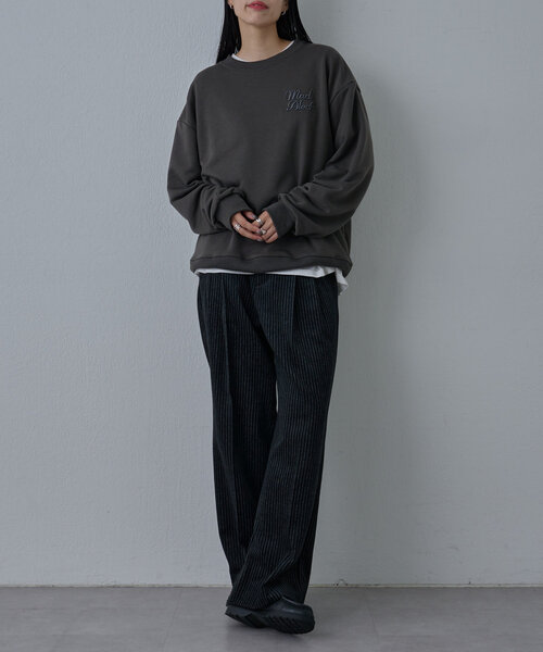 COLONY 2139(コロニートゥーワンスリーナイン)の「シグネチャー刺繍スウェットプルオーバー(Tシャツ/カットソー・メンズ・チャコールグレー/ブラック・LARGE/MEDIUM)」の9枚目の写真