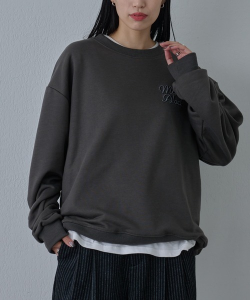 COLONY 2139(コロニートゥーワンスリーナイン)の「シグネチャー刺繍スウェットプルオーバー(Tシャツ/カットソー・メンズ・チャコールグレー/ブラック・LARGE/MEDIUM)」の6枚目の写真