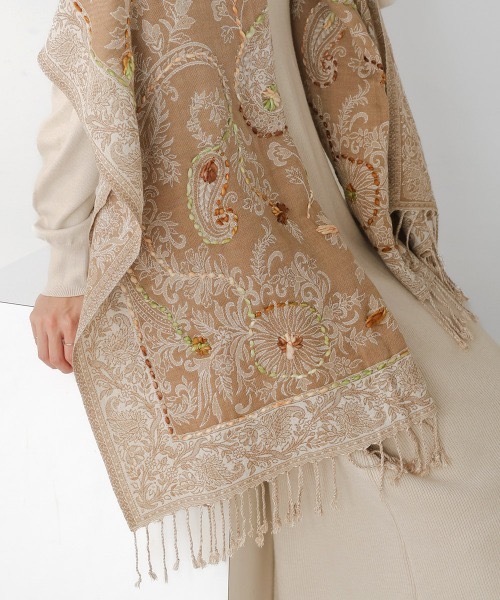 ブラック刺繍ストール・ショール セール】インド刺繍ストール（ストール/ショール）｜Bou Jeloud