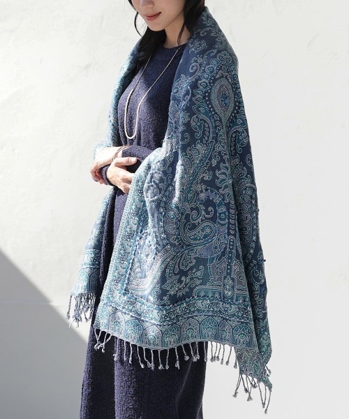 ブラック刺繍ストール・ショール セール】インド刺繍ストール（ストール/ショール）｜Bou Jeloud