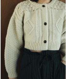 anuke（アンヌーク）の「Cable Knit Cardigan（カーディガン/ボレロ