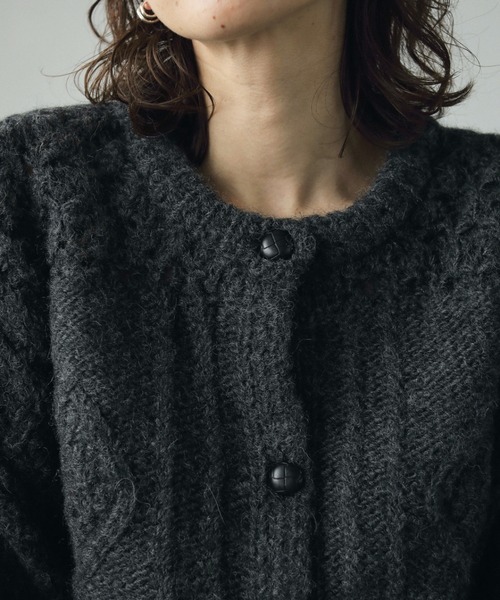 anuke（アンヌーク）の「Cable Knit Cardigan（カーディガン