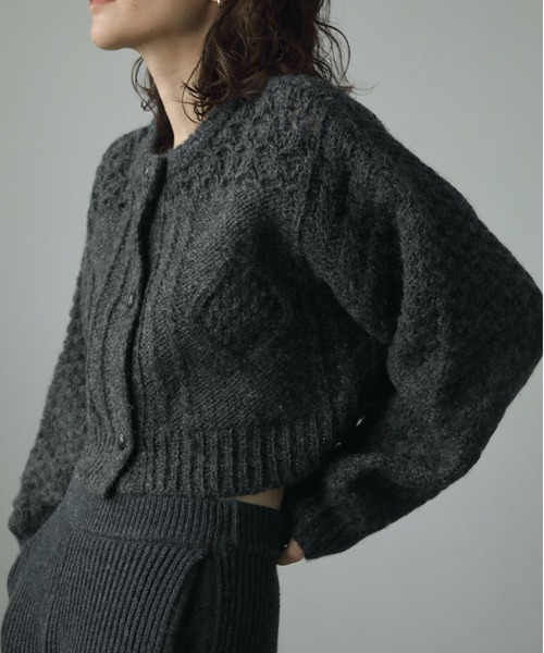 トップス anuke cable knit cardigan anuke Cable Knit Cardigan