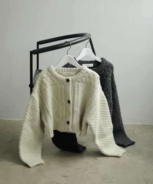 トップス anuke cable knit cardigan anuke Cable Knit Cardigan