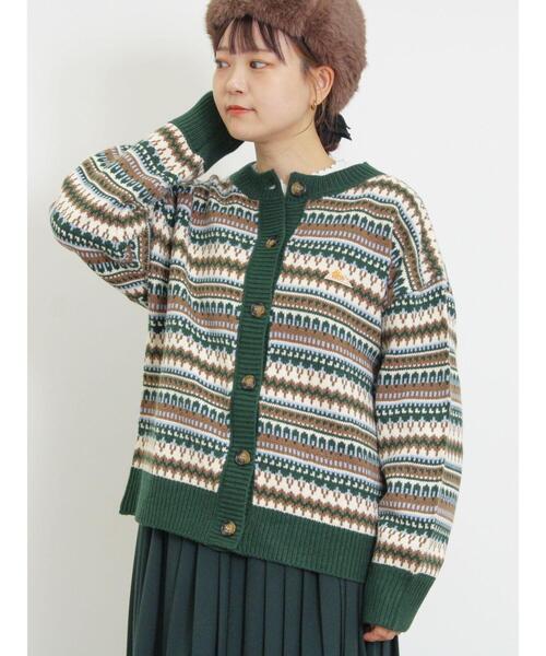 KELTY(ケルティ)の「【KELTY×Samansa Mos2】ジャカードニットカーデ(カーディガン/ボレロ・レディース・グリーン/ベージュ/ブラック・F)」の8枚目の写真