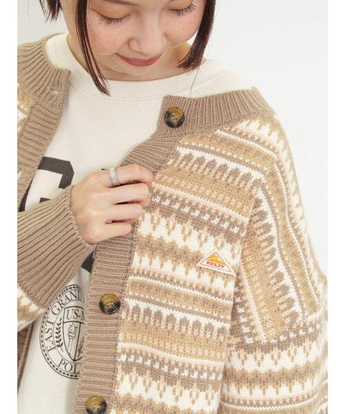 KELTY(ケルティ)の「【KELTY×Samansa Mos2】ジャカードニットカーデ(カーディガン/ボレロ・レディース・グリーン/ベージュ/ブラック・F)」の12枚目の写真