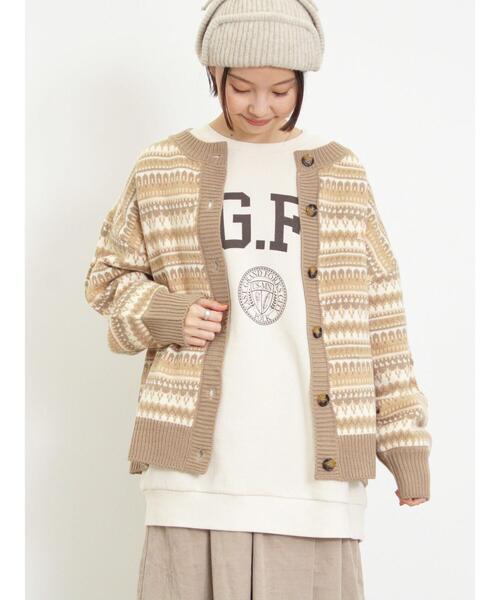 KELTY(ケルティ)の「【KELTY×Samansa Mos2】ジャカードニットカーデ(カーディガン/ボレロ・レディース・グリーン/ベージュ/ブラック・F)」の14枚目の写真