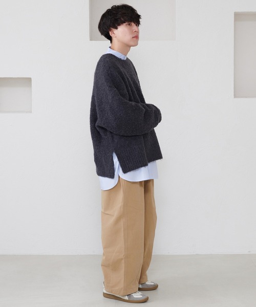 favclo.（ファブクロ）の「boucle knit pullover / ブークレニットプルオーバー（ニット/セーター・メンズ・ブルーグレー/チャコールグレー・MEDIUM/LARGE）」の19枚目の写真