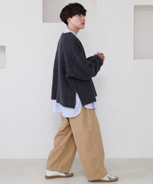 favclo.（ファブクロ）の「boucle knit pullover / ブークレニットプルオーバー（ニット/セーター・メンズ・ブルーグレー/チャコールグレー・MEDIUM/LARGE）」の20枚目の写真