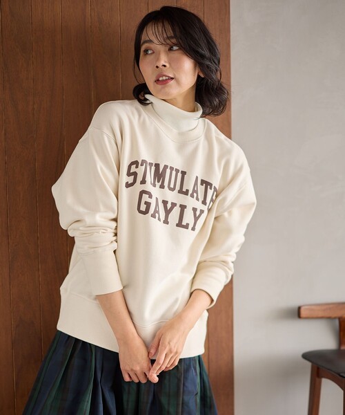ANY（エニィ）の「【洗濯機可】裏起毛スウェットロゴプルオーバー（Tシャツ/カットソー・レディース・ライトグレー系/アイボリー系/グレー系・F）」の13枚目の写真